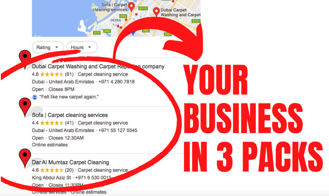 Google My Business Map Ranking in Dubai